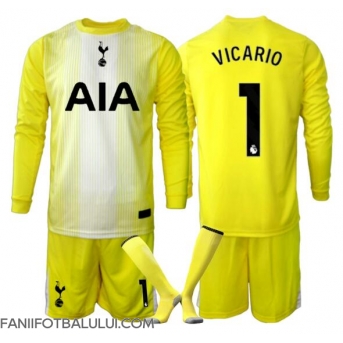 Tottenham Hotspur Guglielmo Vicario #1 Portarii Echipament de Fotbal Replică 2025-26 Copii Treilea Mâneci Lungi (+ Șorturi)
